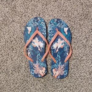 Old Navy Floral Flip Flops